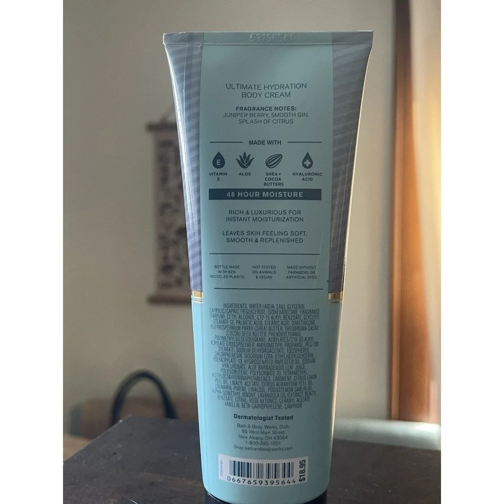 DISTILLER'S GIN BATH & BODY WORKS ULTIMATE HYDRATION CREAM LOTION 8 OZ MEN'S NEW